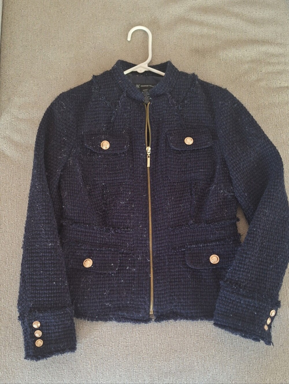 INC Tweed Navy Jacket